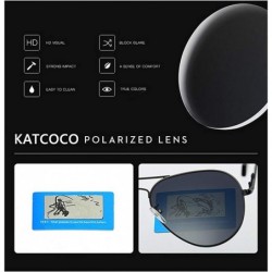 Aviator LIGHTWEIGHT Polarized Aviator Sunglasses for men and women WITH CASE 100% UV Protection 58MM - CL18X68IZER $11.69