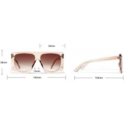Oversized 2019 retro large frame polygon rivet fashion unisex brand luxury designer sunglasses UV400 - Brown - CH18UNM3IAG $1...