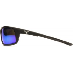 Goggle Stonewall Safety Sunglasses - Black Frame/Ice Blue Mirror Anti-Fog Lens - CX11RN037LB $20.25