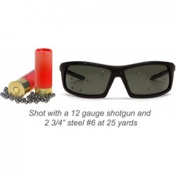 Goggle Stonewall Safety Sunglasses - Black Frame/Ice Blue Mirror Anti-Fog Lens - CX11RN037LB $20.25