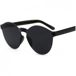 Goggle Fashion RimlVintage Round Mirror Sunglasses Women Luxury Design Yellow Sun Glasses Oculos - Black - CI197Y6ZEAO $12.18