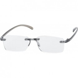 Round 'Ashton' Rectangle Reading Glasses - Gray-1.75 - CR11P2VDI7B $35.79