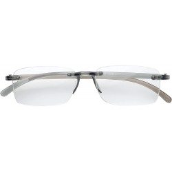 Round 'Ashton' Rectangle Reading Glasses - Gray-1.75 - CR11P2VDI7B $14.13