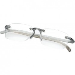 Round 'Ashton' Rectangle Reading Glasses - Gray-1.75 - CR11P2VDI7B $14.13