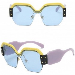 Goggle Women Vintage Sunglasses Retro Big Frame UV400 Eyewear Fashion Ladies - 2194d - CY18RR2LDAQ $23.69