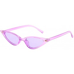 Cat Eye Cateye Sunglasses for Women Lady Fashion Narrow Cat Eye Glasses Clout Goggles Plastic Frame Eyewear Sun Glass - C418M...