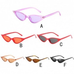 Cat Eye Cateye Sunglasses for Women Lady Fashion Narrow Cat Eye Glasses Clout Goggles Plastic Frame Eyewear Sun Glass - C418M...