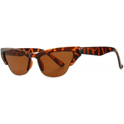 Square 2019 Hot Retro Cat Sunglasses Women Brand Designer New Half Frame Eyewear Vintage Sun Glasses UV400 - CB18NCMKNZR $10.25