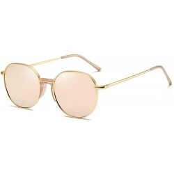 Round New fashion unisex retro metal round frame personality brand sunglasses with box UV400 - Powder Reflection - CP18S2796K...