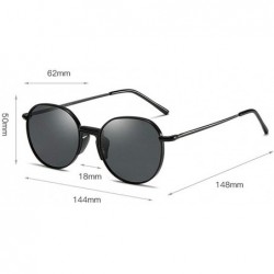 Round New fashion unisex retro metal round frame personality brand sunglasses with box UV400 - Powder Reflection - CP18S2796K...