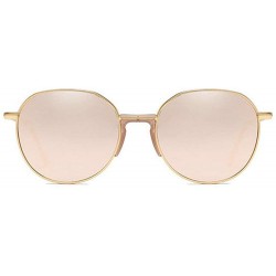 Round New fashion unisex retro metal round frame personality brand sunglasses with box UV400 - Powder Reflection - CP18S2796K...