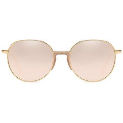 Round New fashion unisex retro metal round frame personality brand sunglasses with box UV400 - Powder Reflection - CP18S2796K...