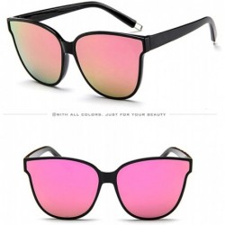 Oversized Fashion Lady Fashion Designer Design Oversized Flat Top Glasses Sunglasses - B - CO18WHOE3GE $6.21