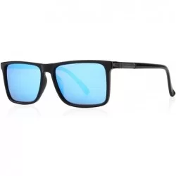 Sport Polarized Rectangle Sports Sunglasses for Driving Fishing Golf Superlight Frame S8296 - Blue - CF1882MDZ50 $28.51