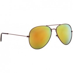 Goggle Vintage Mirror AVIATOR Sunglasses Metal Frame Double Bridge Trendy - CL18G2EZZ5Y $11.76