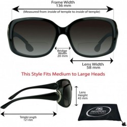 Square Women's Bifocal Reading Sunglasses Gradient Lens Black Brown Pink Cheetah Frames with Gold or Silver Accent - C411LUMS...