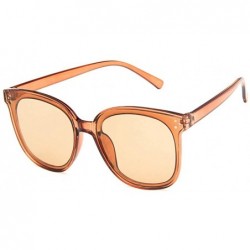 Square Unisex Sunglasses Fashion Bright Black Grey Drive Holiday Square Non-Polarized UV400 - Brown - CM18RLT3YSN $18.97