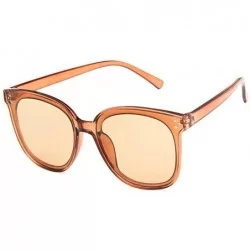 Square Unisex Sunglasses Fashion Bright Black Grey Drive Holiday Square Non-Polarized UV400 - Brown - CM18RLT3YSN $18.97