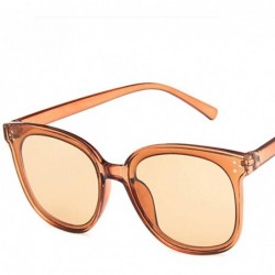 Square Unisex Sunglasses Fashion Bright Black Grey Drive Holiday Square Non-Polarized UV400 - Brown - CM18RLT3YSN $12.23