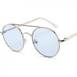 Aviator New Arrival 2019 Alloy Sunglasses Women Vintage Luxury Ocean Lens BlackGray - Silverblue - C818XQZCL89 $18.08