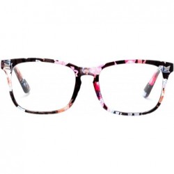 Aviator Non-Prescription Glasses for Women Men Clear Lens Square Frame Eyeglasses - Floral - C818Z46Q3W0 $10.98