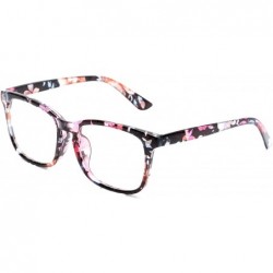 Aviator Non-Prescription Glasses for Women Men Clear Lens Square Frame Eyeglasses - Floral - C818Z46Q3W0 $10.98