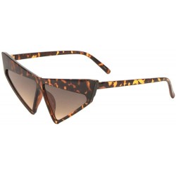 Cat Eye Thick Brow Sharp Cat Eye Triangular Lens Sunglasses - Brown Demi - CC197WSWR5H $26.26