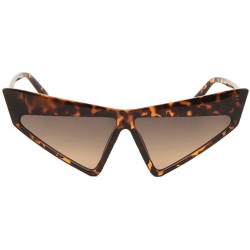 Cat Eye Thick Brow Sharp Cat Eye Triangular Lens Sunglasses - Brown Demi - CC197WSWR5H $12.78