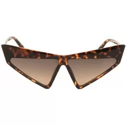 Cat Eye Thick Brow Sharp Cat Eye Triangular Lens Sunglasses - Brown Demi - CC197WSWR5H $12.78