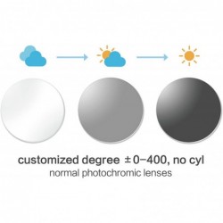 Oval Anti Blue Ray Photochromic Sunglasses Customized Myopia Glasses/Distance Eyewear Changing Color Glasses-PG82 - CF180OYLM...