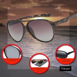 Aviator Classic Unisex Polarized Ultra Lightweight Flexible Aviator Sunglasses (Matte Black - Polarized Ice Tech - 56) - CD18...