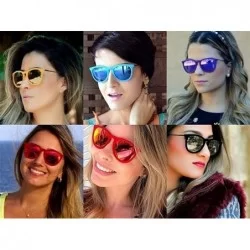 Oval sunglasses for women Retro Round Sunglasses Men Oval Frame Sun Glasses - 15 - C118WYRZITW $28.33
