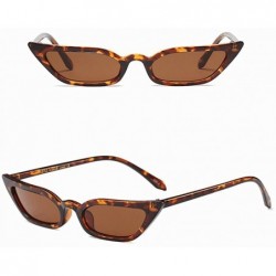 Wrap Unisex Fashion Eyewear Unique Sunglasses Small Frame Vintage Glasses - Brown - CU1970GDDGI $8.34