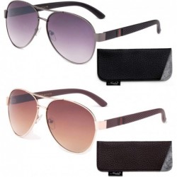 Aviator Cavani" - Modern Celebrity Design Geometric Fashion Sunglasses Aviator Style for Men 100% UV Protection - CW18K2S83ZW...