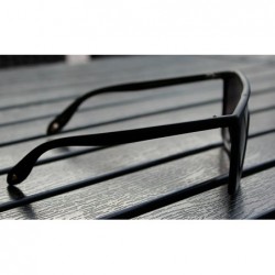 Shield Large Men Sunglasses Vintage Retro 70s Squared Frame Flat Top Shield Glasses - Matte Black - CB186S6D76G $16.95