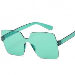Square Suitable for Parties - Shopping - Shopping Easy to Carry Sunglasses Ladies Square Sunglasses Women UV400 - Green - C91...