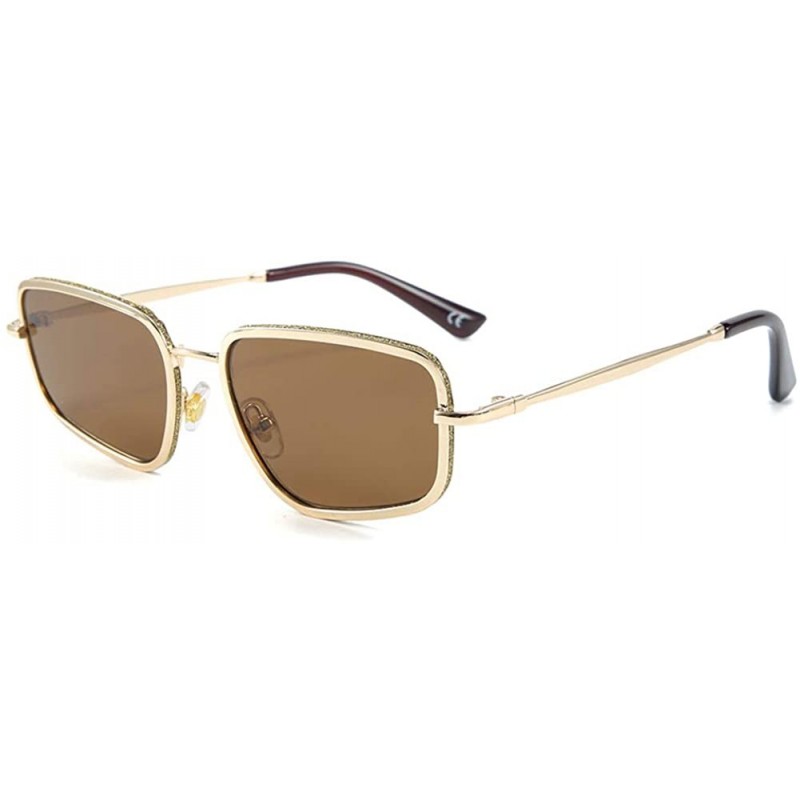 Square Unregularly Square Frame Sunglasses Trendy Glasses for Women Easy Matching - Goldtea - CJ18AY3N5UN $7.56