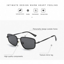 Square Unregularly Square Frame Sunglasses Trendy Glasses for Women Easy Matching - Goldtea - CJ18AY3N5UN $7.56