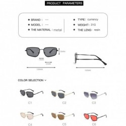 Square Unregularly Square Frame Sunglasses Trendy Glasses for Women Easy Matching - Goldtea - CJ18AY3N5UN $7.56