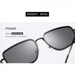 Square Unregularly Square Frame Sunglasses Trendy Glasses for Women Easy Matching - Goldtea - CJ18AY3N5UN $7.56