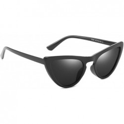 Cat Eye Polarized Sunglasses Fashion Glasses Protection - Black - CU18TND2ZNI $16.76