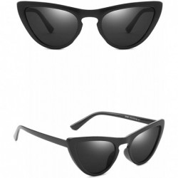 Cat Eye Polarized Sunglasses Fashion Glasses Protection - Black - CU18TND2ZNI $16.76