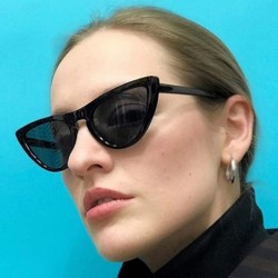 Cat Eye Polarized Sunglasses Fashion Glasses Protection - Black - CU18TND2ZNI $16.76