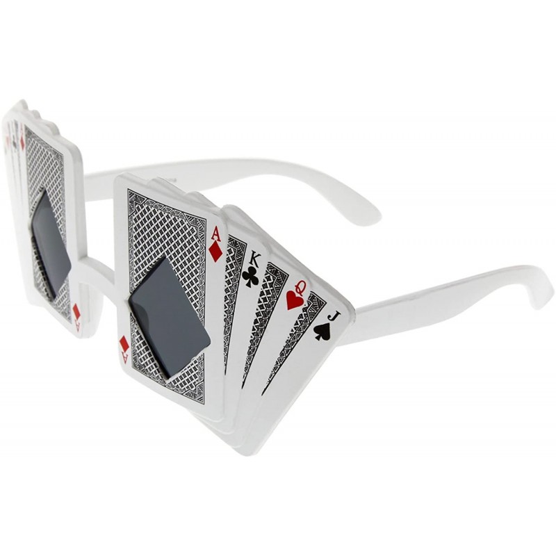 Oversized Halloween Costume Sunglasses Glasses Scary Party Men Women Adult - Cards-white - CK127OQ1NRD $8.74