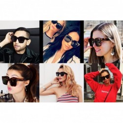 Oversized 7226 Premium Oversize XXL Women Men Mirror Havana Tilda Shadow Style Fashion Sunglasses - Brown Navy - CG18YW92UG0 ...