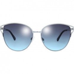 Oversized Classic Crystal Elegant Women Beauty Design Sunglasses Gift Box - L134-silver - C418M0T0XD2 $39.64