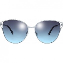 Oversized Classic Crystal Elegant Women Beauty Design Sunglasses Gift Box - L134-silver - C418M0T0XD2 $16.29