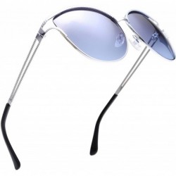 Oversized Classic Crystal Elegant Women Beauty Design Sunglasses Gift Box - L134-silver - C418M0T0XD2 $16.29