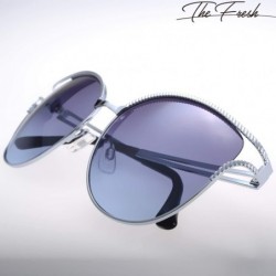 Oversized Classic Crystal Elegant Women Beauty Design Sunglasses Gift Box - L134-silver - C418M0T0XD2 $16.29