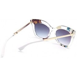 Butterfly Color Pieces Embellished Butterfly Sunglasses - CB192D3OY9M $9.22